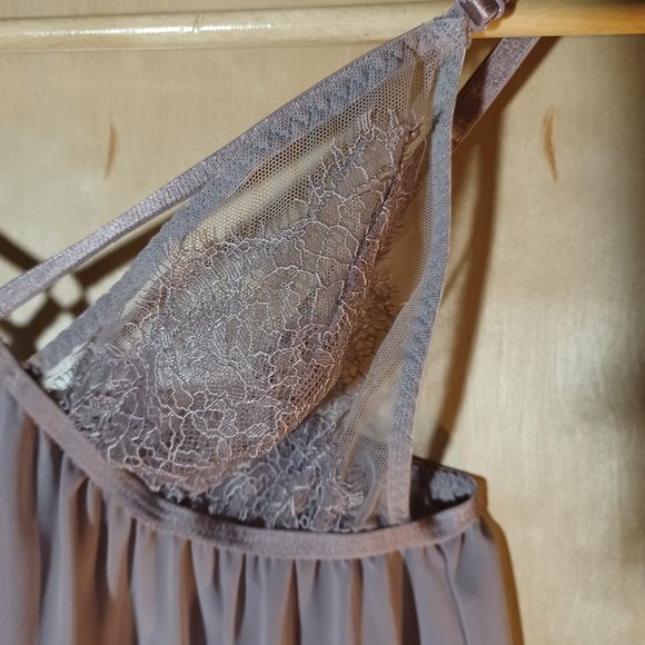 VICTORIA'S SECRET Gray Mauve Babydoll Slip_Size Large - Picture 5 of 8